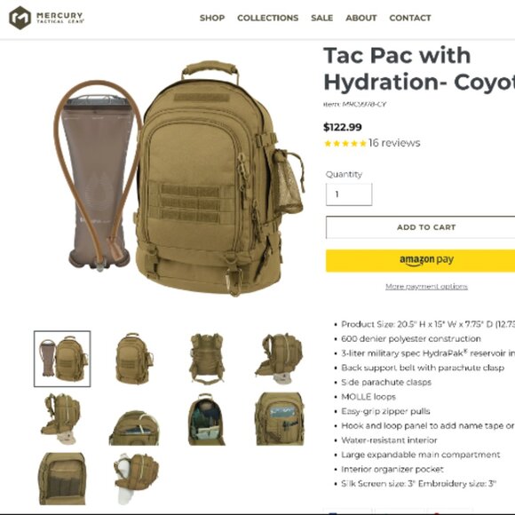 Mercury Tactical Gear Expandable 3-Day Backpack - Military Backpack